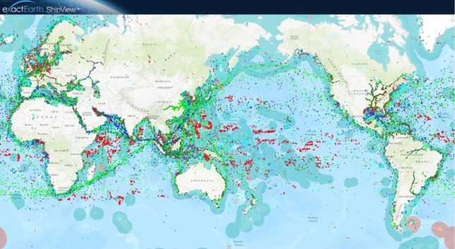 Every AIS transmitting vessel globally viewable on exactEarth® ShipView